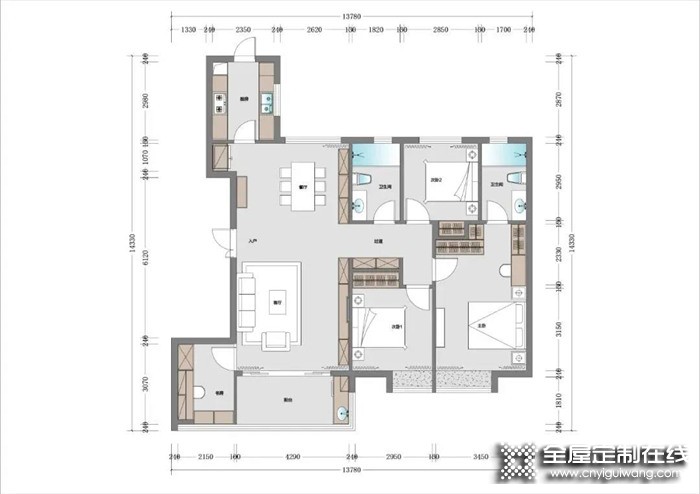 150m²輕奢美宅，全屋莫蘭迪色系，志邦全屋定制打造精致生活！