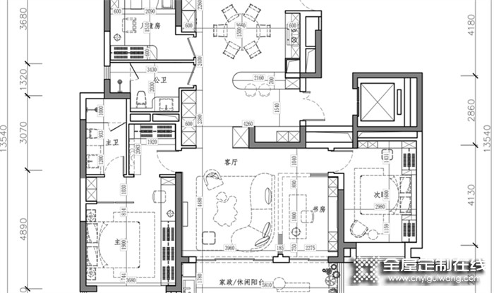 格調(diào)滿滿！瑪格全屋定制這套企業(yè)高管打造的190㎡美式輕奢三房，玄關(guān)很驚艷，客廳直接贊爆~