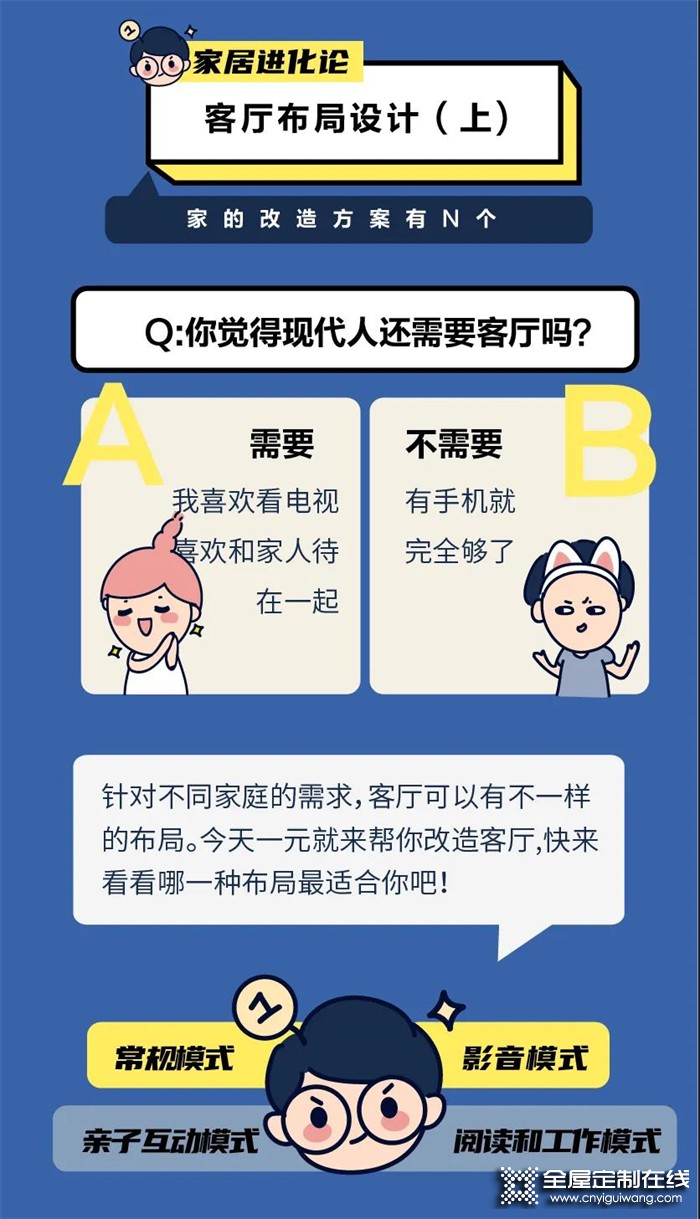 客廳裝修很講究？全屋定制好萊客4大布局模式適配你的多種需求！（上）