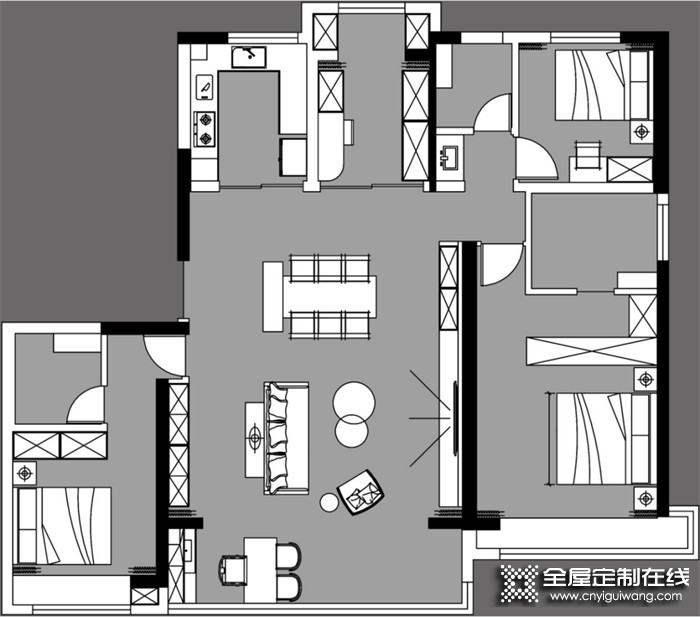 博洛尼全屋定制設(shè)計案例 | 兼具感性與理性，奢華自在于心