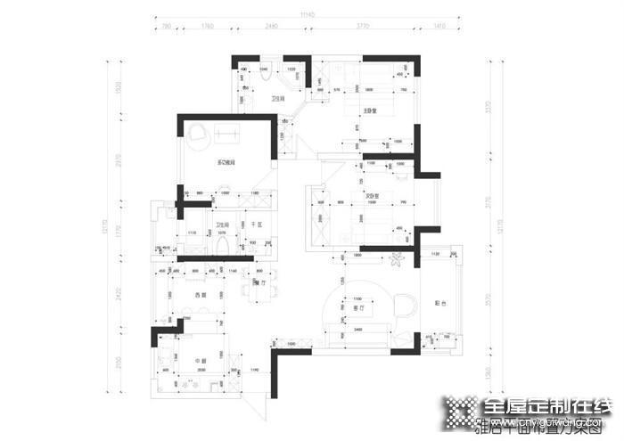 兔寶寶全屋定制實(shí)拍案例丨126㎡三室二廳，混搭多種風(fēng)格，獨(dú)特優(yōu)雅~