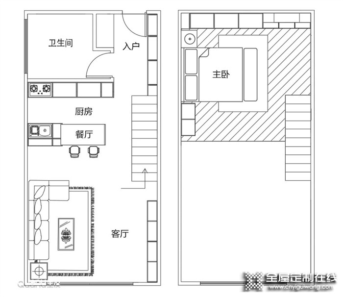 全友全屋案例丨夢(mèng)想中的極簡(jiǎn)LOFT，巧用樓梯間，比豪宅還敞亮！