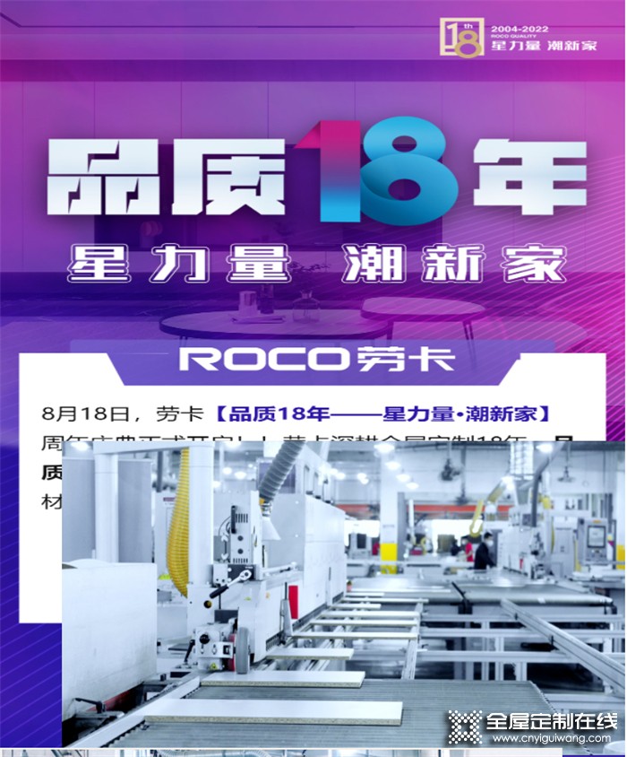 星力量·潮新家！品質(zhì)18年，ROCO勞卡全屋定制周年慶好戲開場！