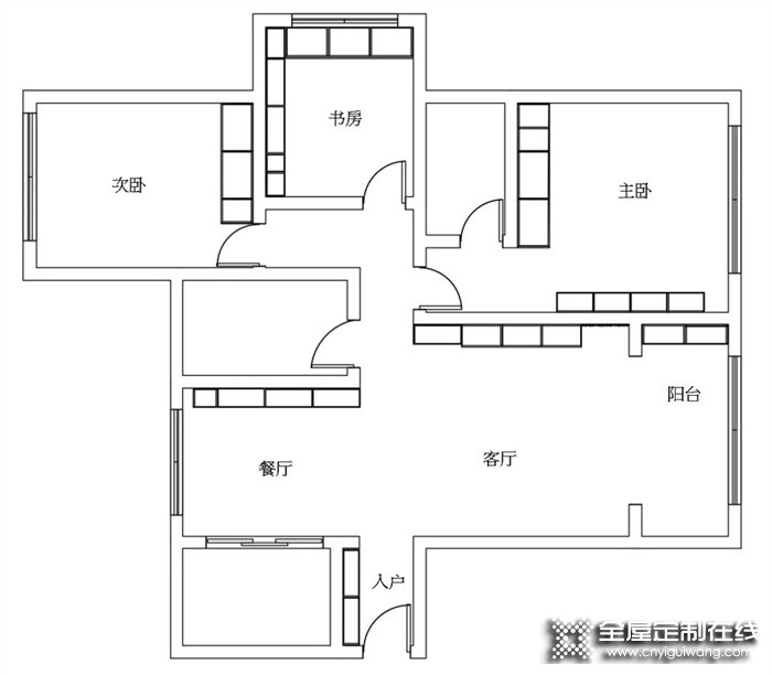 全友全屋案例丨高級感拉滿！超高門板+燈帶，打造109㎡意式三居